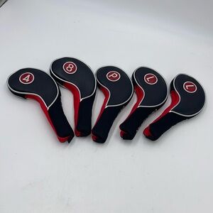 Craftsman Black and Red Golf Club Headcovers Set of 5